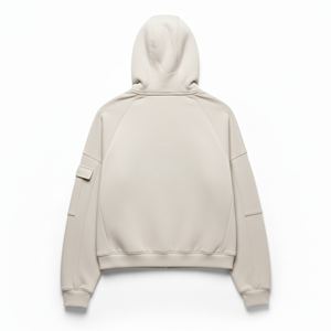 เสื้อฮู้ดดี้ผู้ชาย น้ำหนัก 500 กรัม ผ้าโพลีเอสเตอร์/คอตตอน เฟรนช์เทอร์รี่ ทรงหลวม แบบครอป 3 มิติ สำหรับงานปัก เสื้อพูลโอเวอร์ ฤดูหนาว - Product Image 3