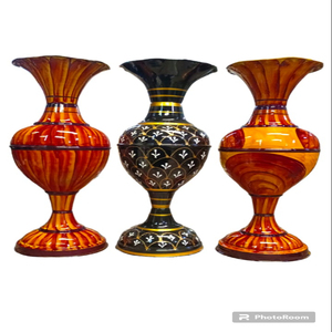 Maceta de madera marrón hecha a mano para uso decorativo para dormitorio, oficina, hotel o mesa de restaurante para bodas y Pascua - Product Image 3