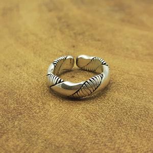 Anillo de media banda de Plata de Ley 925 sólida de diseñador, Joyería de diamantes artesanal Tribal para bodas, aniversarios, anillos finos - Product Image 1