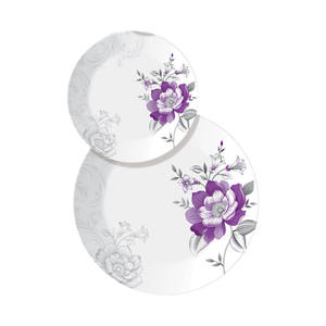 Nouveau modèle Service de table en mélamine 18 designs Fabricant Vente en gros 72 pièces Ensemble de vaisselle rond en mélamine pour 8 personnes - Product Image 6