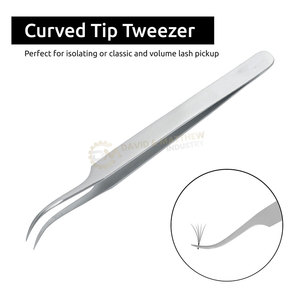 อุปกรณ์แต่งหน้าสำหรับขนตาปลอมแหนบปลายแหลมปลายแหลมแบบโค้งตรงทำจากสเตนเลสสตีล - Product Image 6
