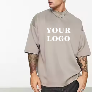 Unisex 100% algodón 300 Gsm camiseta de gran tamaño de alta calidad ropa de calle de peso pesado impresión personalizada gota suave sólido 240 gramos - Product Image 1