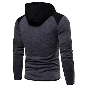 Sweats à capuche pour hommes Sweats à fermeture éclair Pulls à poche Slim Couleur Fit Sweats à capuche pour hommes Cardigans à fermeture éclair Patchwork d'automne pour hommes - Product Image 6