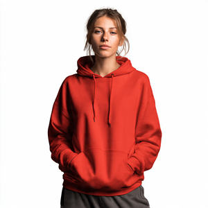 Sweat à capuche ample pour homme, hiver, épaules tombantes, sublimation, broderie, uni, teinture, écologique, respirant - Product Image 6