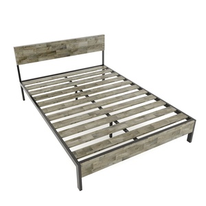 Modern Japanese Solid Wood <b>Double</b>/King <b>Bed</b> with Mango Wood Frame (GN68036) - Product Image 2
