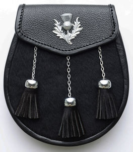 Cuir écossais et crin de cheval Sporrans Kilt en cuir véritable gaufré Sporrans Poil de cheval traditionnel à bas prix Sporrans - Product Image 1