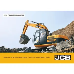 JCB JS 140 HYDRAULIC TRACKED EXCAVATOR EXCAVATOR Upgraded Design JCB Earth-moving Machinery Specifically Designed