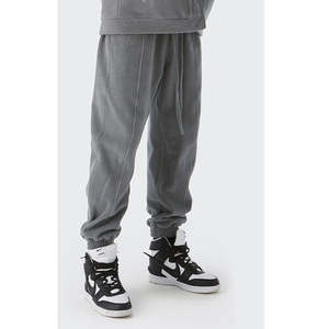 Top show personalizado pierna ancha 3D Puff estampado de gran tamaño holgado algodón pierna recta sudor pantalones apilados Jogger pantalones de chándal para hombres - Product Image 6