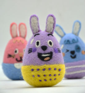 Œuf de Pâques en feutre de laine 100% naturel, jouet éducatif artisanal mignon, pièce unique pour la décoration de Pâques, vente en gros - Product Image 3