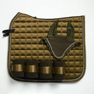 Juego de almohadillas para silla de montar de primera calidad y duraderas, y juego de mantas para silla de montar ecuestre, perfectos para los entusiastas del equitación. - Product Image 1