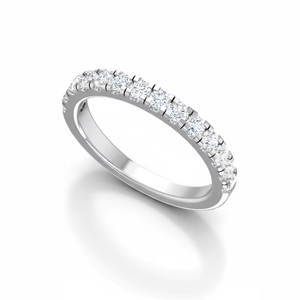 Anillo de Boda de Lujo para Mujer en Oro de 14K y Diamantes Naturales - Product Image 1