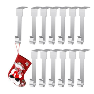 Cintre de luxe en métal argenté de qualité pour Noël Support de bas de neige au design unique pour Noël et tout décor de fête - Product Image 5