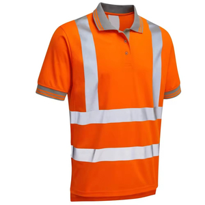 Camiseta Polo de Manga Corta de Alta Visibilidad con Tela Suave para Construcción, Almacenes y Equipos de Ingeniería - Product Image 2
