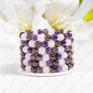 Bracelet de méditation en pierres précieuses de guérison, perles rondes de 8 mm, effet cristal, attrayant, à prix de gros par Anshul Impex - Product Image 1
