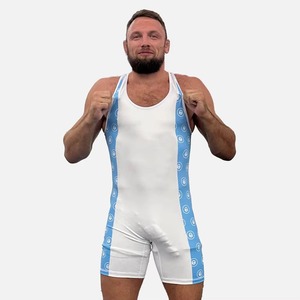 Camiseta de lucha libre de leotardo con correa de tanque para hombres con cierre de botón de fuente para entrenamiento de lucha y jugadores de entrenamiento de gimnasio - Product Image 1