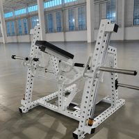 Machine à ramer Smith à charge libre robuste avec barres de guidage et barre multi-prise pour l'entraînement de force en salle de sport commerciale