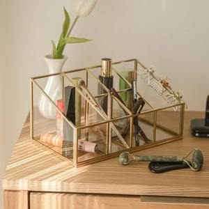Utilisation directe d'organisateur de verre en laiton d'approvisionnement d'usine pour la papeterie de maquillage disponible au prix d'exportation de l'Inde - Product Image 3