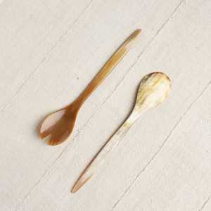 Cuillère en corne naturelle faite à la main, écologique, antistatique, cuillère à beurre en corne de bœuf véritable, taille personnalisable, cadeau de fête pour - Product Image 4