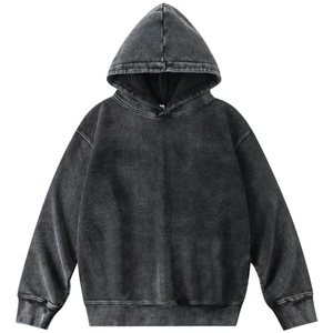 Sweats à capuche pour hommes brodés personnalisés à impression bouffante Sweats à capuche d'hiver doublés en polaire solide et épais - Product Image 2