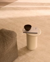 Tapis en laine beige personnalisé de 15mm d'épaisseur métier à tisser à la main pelucheux coupés conception durable moderne de couleur unie ensembles pour usage domestique vente en gros