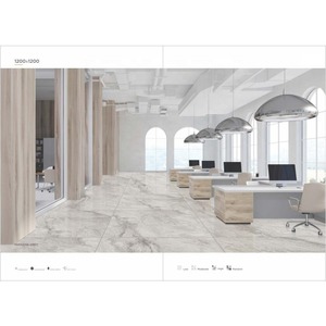 Vistaar Willum Grey 1200x1200mm Glossy Glazed Porcelain Slab <b>Tiles</b> Modern Bulk - Product Image 5