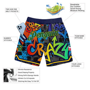 Pantalones Cortos Deportivos de Baloncesto Transpirables de Corte Holgado para Verano, Listos para el Rendimiento, Tejido de Malla, Pantalones Cortos Deportivos de Entrenamiento Activo - Product Image 2