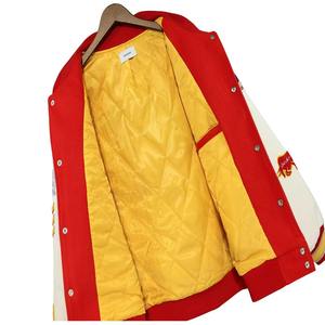 Long Sleeve Women University Baseball Bomber Varsity Jacket Affordable High Quality Customized Logo <b>Drop</b> Shoulder Letterman - Product Image 3