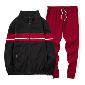 Chándales de invierno de color sólido para hombre, ropa deportiva, conjunto de 2 piezas, 100% algodón, a prueba de viento, tamaños personalizables - Product Image 3