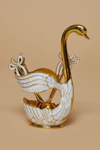 Hot 6pcs <b>Coffee</b> <b>Spoon</b> Fork Set Flatware Kitchen Household Decoration Fashion Cute Swan Base Holder Dessert Fruit <b>Spoon</b> Tableware - Product Image 2