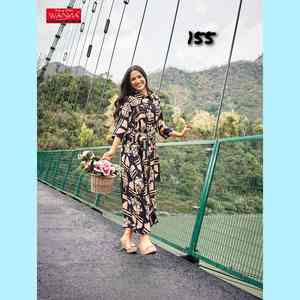 Evergreen Design's New Variety Elegant Rayon Viscose One Piece <b>Dress</b> Digital Printed Work <b>Outfit</b> for <b>Adults</b> Worldwide Exported - Product Image 2