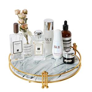 Plateau de service unique pour la décoration de table de mariage et de fête, plateau de service artisanal en métal et verre, équipement de restauration - Product Image 5