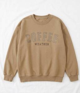 Sudadera de Felpa Personalizada con Bordado de Letras en la Parte Delantera para Mujer, Cuello Redondo, Informal, Otoño Invierno, Servicio OEM - Product Image 4