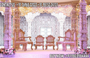 Juego de sofá de escenario de boda con diseño exclusivo Muebles de diseñador de boda india Juego de sofá de bodas reales - Product Image 6