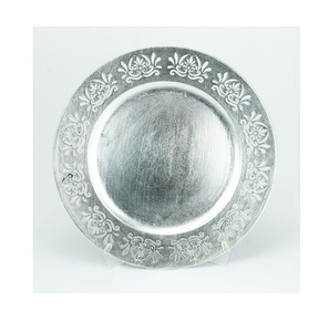 Assiette de dîner de Restaurant haut de gamme moderne Offre Spéciale de haute qualité assiettes de chargeur occidental fabriquées à la main forme ronde hôtel enduit de cuivre - Product Image 3