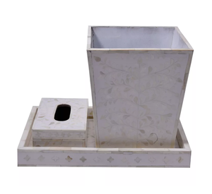 Conjunto de baño moderno de perlas, accesorios de baño, conjunto de baño único de 3 piezas, producto en oferta - Product Image 2