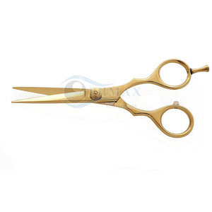 กรรไกรช่างตัดผมเคลือบทองแบบมืออาชีพกรรไกรตัดผมสแตนเลสสำหรับร้านเสริมสวย - Product Image 3