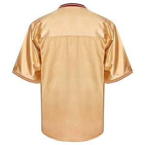 Maillot de football en maille de l'équipe personnalisé, confortable, durable et parfait pour les vêtements de sport Maillot de football américain gris à col en V en polyester - Product Image 6