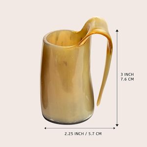 Gobelet en verre fait à la main en corne de buffle Viking Tankard corne de boeuf navire de boisson occasion spéciale cadeau tasse bas prix - Product Image 5