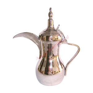 Dellah-service à café arabe en laiton martelé, service à thé et à café de couleur or avec Logo et emballage personnalisés, article de cuisine - Product Image 1