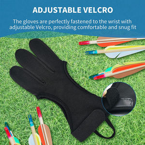 Gants de tir à l'arc en cuir de haute qualité à 3 doigts, durables, confortables et protecteurs pour la pratique du tir à l'arc et les sports de plein air - Product Image 5