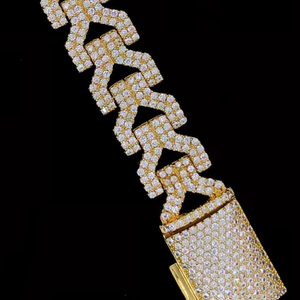 Bracelet en diamant cultivé en laboratoire en argent sterling 925 Look éblouissant La conception fine de la chaîne et des maillons élève le style - Product Image 4