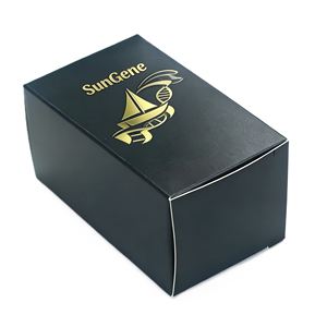 Caja de Cartón Negra Reciclada Ecológica con Estampado Dorado y Relieve para Botellas de Vidrio Cuadradas de Aceite Esencial de 50 ml/100 ml - Product Image 5