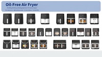 Friteuse à air numérique grande capacité 10L 1800W avec fenêtre visible et écran LCD, cuisinière électrique sans huile, OEM ODM Vente en gros