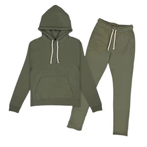 Vente en gros OEM survêtement en coton et polyester épais ensemble de jogging à capuche impression personnalisée logo hommes ensemble de sweat à capuche épais pour hommes - Product Image 1