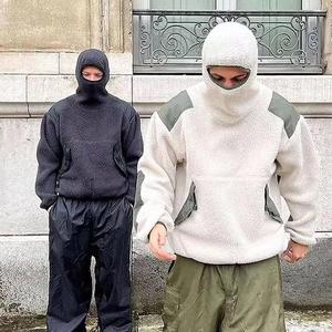 Sweat à capuche lourd pour homme, à fermeture éclair intégrale, en molleton français double couche, imprimé gangster personnalisé, délavé à l'acide - Product Image 6