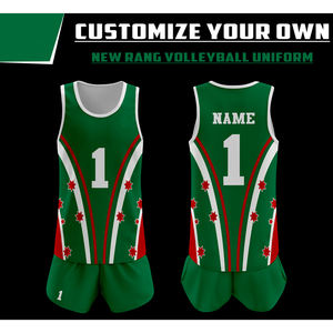 ชุดเครื่องแบบวอลเลย์บอลชุดเล่นกีฬาพิมพ์ลายสำหรับทุกเพศดีไซน์ตามสั่งทำจากโพลีเอสเตอร์ขายดี - Product Image 4