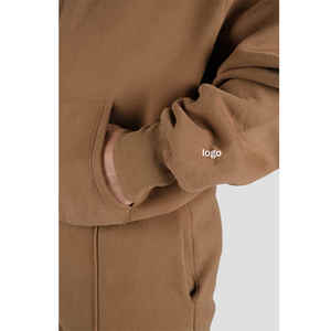 Pull à capuche d'hiver uni imprimé sur mesure Sweat-shirt à capuche en coton polaire épais respirant à séchage rapide OEM pour hommes et femmes - Product Image 5