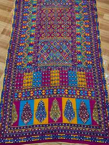 2025 colección Ssumaira de lujo de alta calidad serigrafiada bordada crepé seda Dupatta secuencia bordada trabajo para indio - Product Image 2