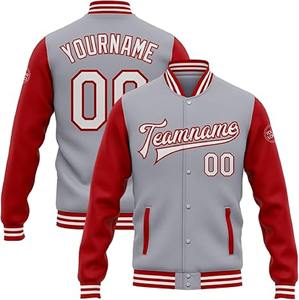 Top personnalisé hommes varsité veste Baseball Letterman Bomber vestes personnalisé cousu n'importe quel nom numéro Logo Baseball vestes - Product Image 3