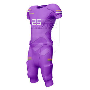 Conjunto de uniformes de fútbol americano personalizable, mangas cortas transpirables de estilo único para equipos nacionales - Product Image 4